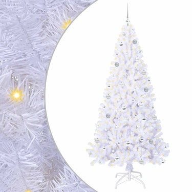 Vidaxl kunstkerstboom met 300 led wit 210 cm pvc en staal