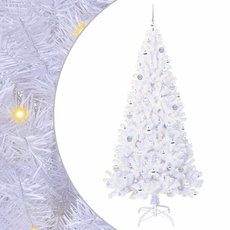 ギャラリービューアに画像をロードする, Vidaxl kunstkerstboom met 300 led wit 210 cm pvc en staal
