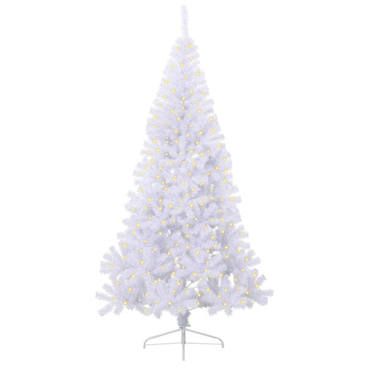 Vidaxl kunstkerstboom met 300 led wit 240 cm pvc en staal