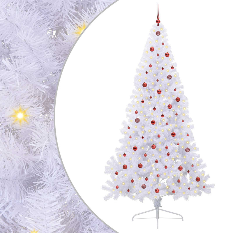 ギャラリービューアに画像をロードする, Vidaxl kunstkerstboom met 300 led wit 240 cm pvc en staal

