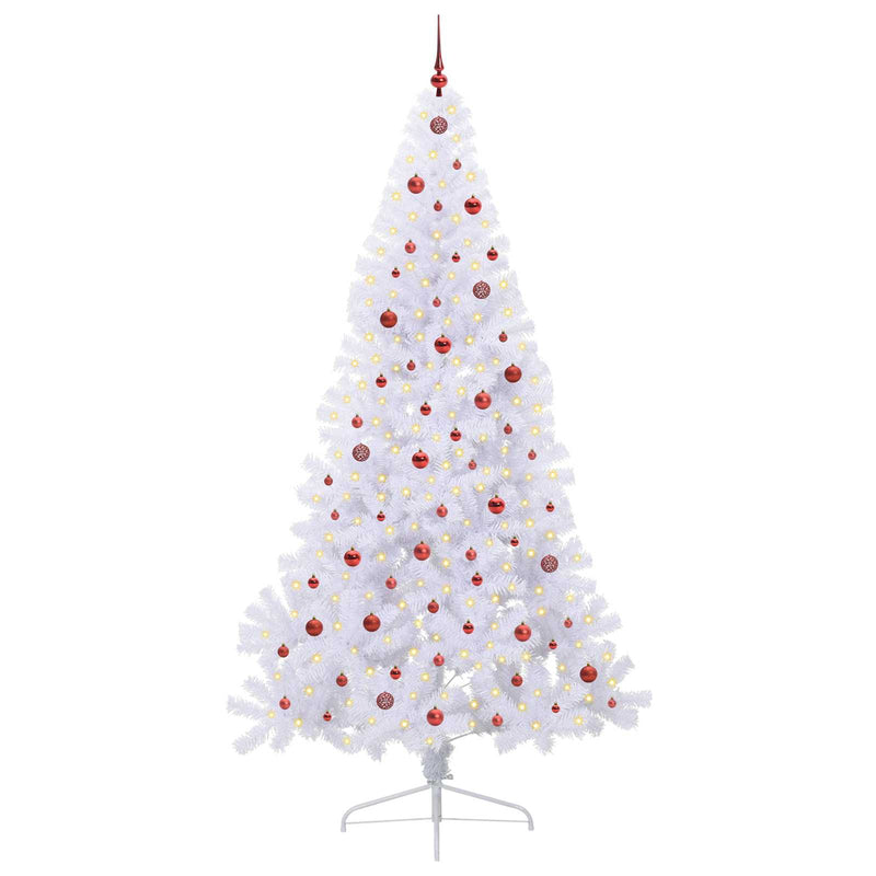 ギャラリービューアに画像をロードする, Vidaxl kunstkerstboom met 300 led wit 240 cm pvc en staal
