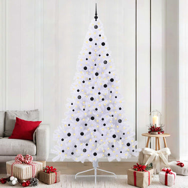 Vidaxl kunstkerstboom met 300 led wit 240 cm pvc en staal