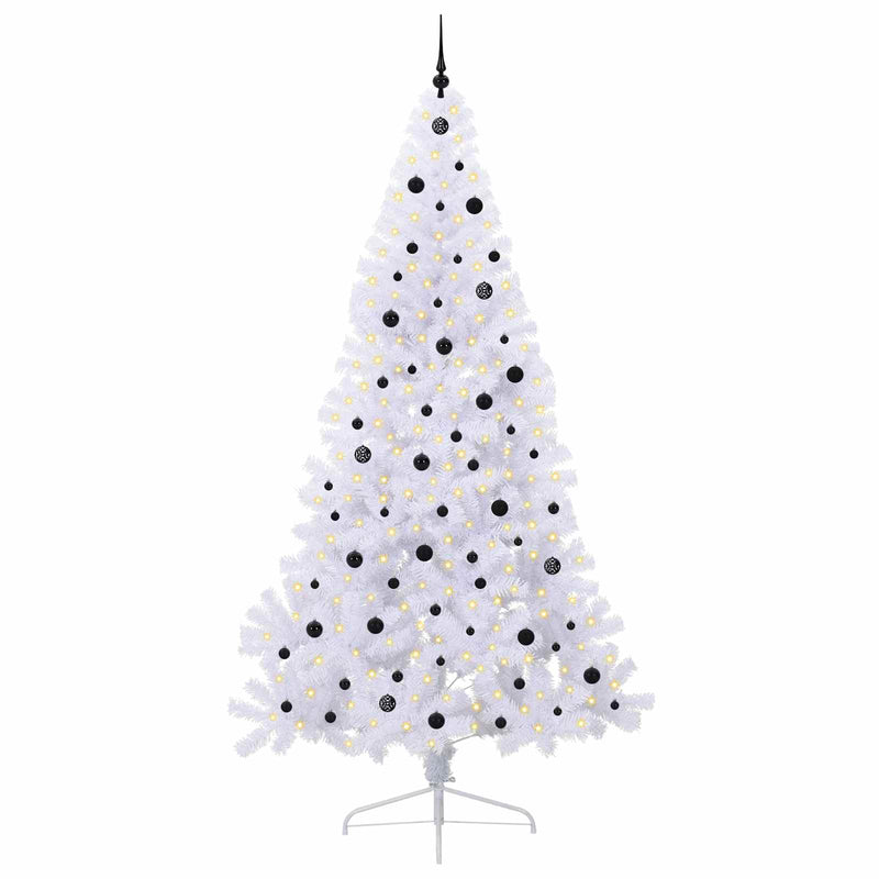 ギャラリービューアに画像をロードする, Vidaxl kunstkerstboom met 300 led wit 240 cm pvc en staal
