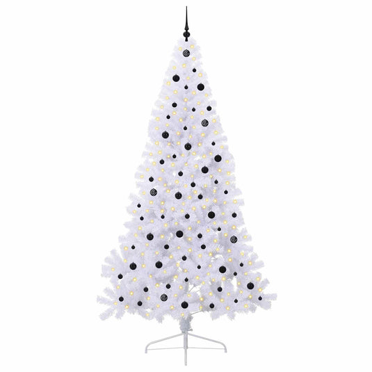Vidaxl kunstkerstboom met 300 led wit 240 cm pvc en staal