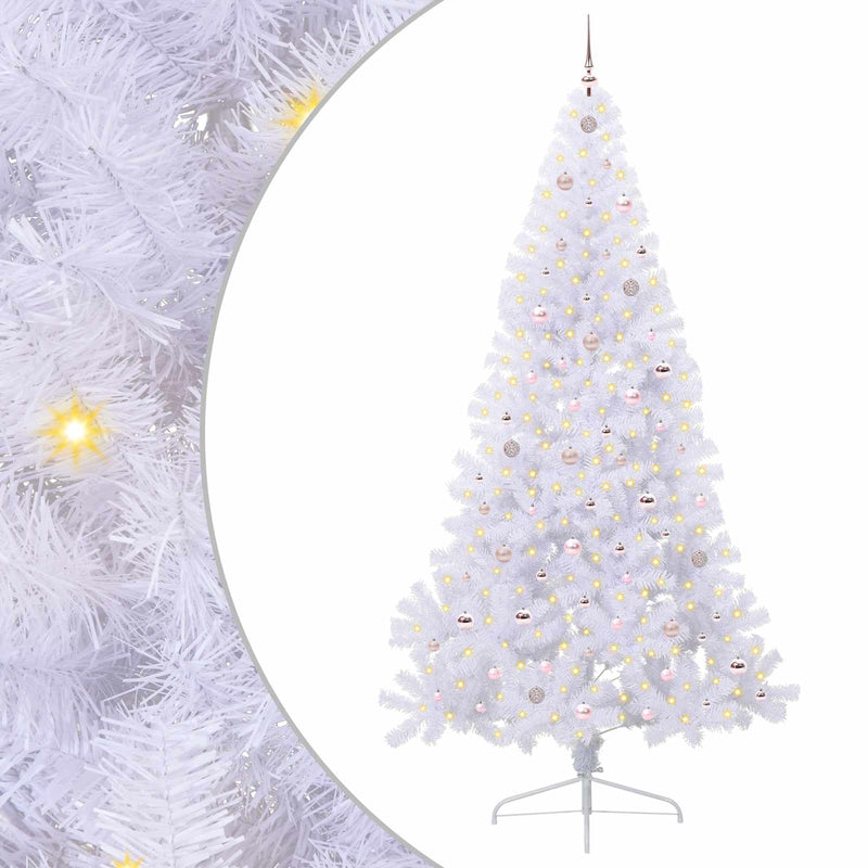 ギャラリービューアに画像をロードする, Vidaxl kunstkerstboom met 300 led wit 240 cm pvc en staal
