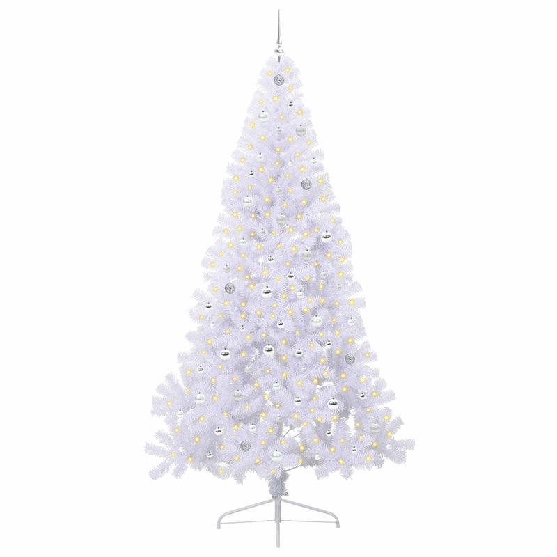 ギャラリービューアに画像をロードする, Vidaxl kunstkerstboom met 300 led wit 240 cm pvc en staal

