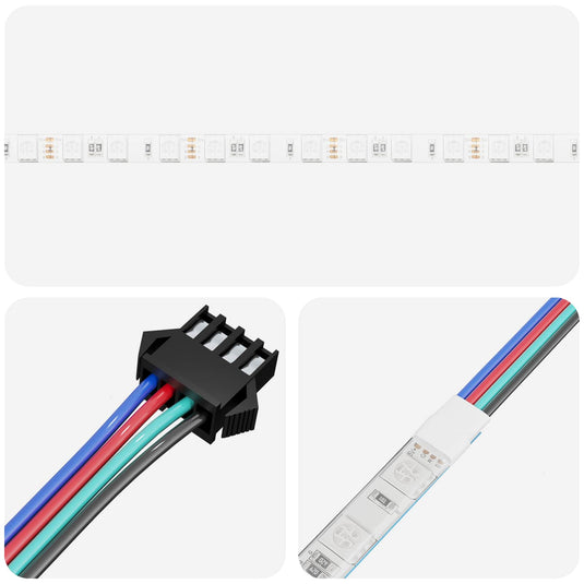 Vidaxl led-strip 2 pcs zwart en transparant 450 mm koper en kunststof