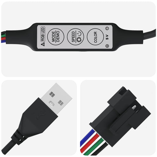 Vidaxl led-strip 2 pcs zwart en transparant 250 mm koper en kunststof