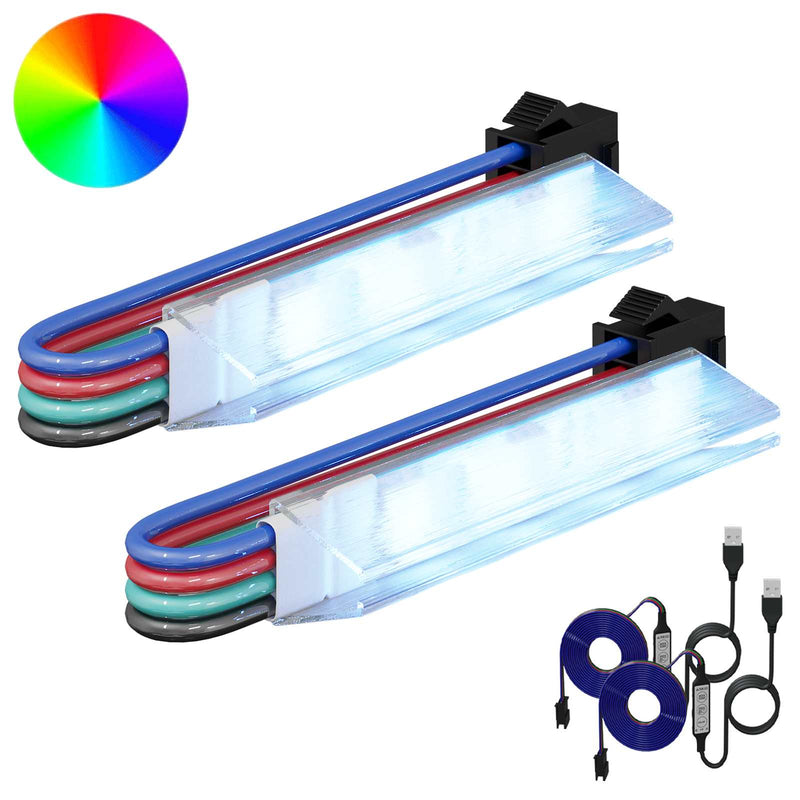 Afbeelding laden in galerijviewer, Vidaxl led-strip 2 pcs zwart en wit 1745 mm koper en kunststof
