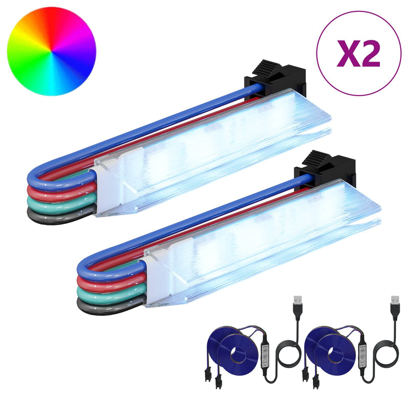 Afbeelding laden in galerijviewer, Vidaxl led-strip 2 st zwart en multikleur koper en kunststof
