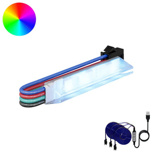 Vidaxl led-strip 2 pcs zwart en multikleur 1745 mm koper en kunststof