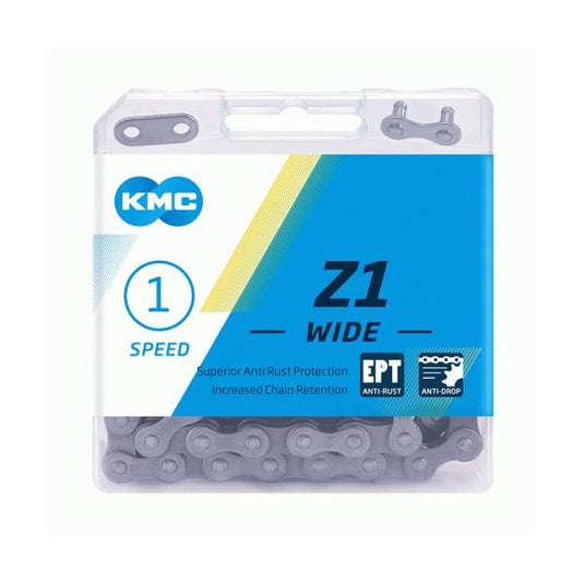 KMC Z 1 EPT 128 - 1 2x1 8 - 8.6mm - 128 schakels - Donker Zilver