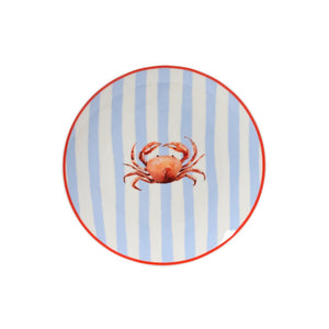 Decoris ontbijtbord krab porselein ø19,4xh2cm