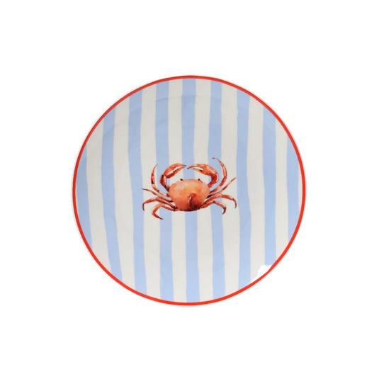 Decoris ontbijtbord krab porselein ø19,4xh2cm