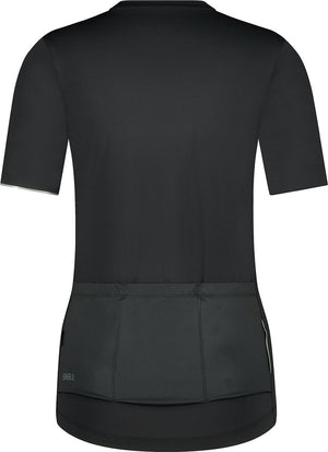 Bbb cycling donnaessence fietsshirt dames korte mouw - 15-25 °c - ademend mtb en wielrenshirt met 3 achterzakken - zwart