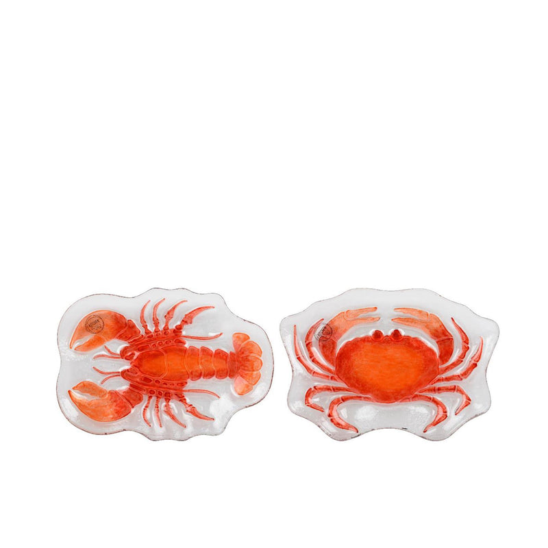 Laden Sie das Bild in Galerie -Viewer, Decoris bord zeedier glas 17,5x26,5x2,5cm 2 assorti

