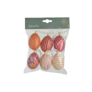 Decoris hangdecoratie ei foam ã˜4xh6cm 6 assorti