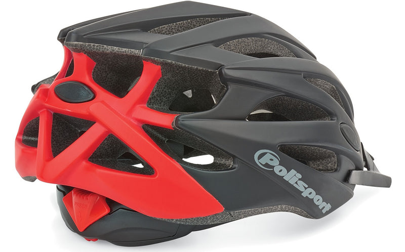 Load image into Gallery viewer, Polisport twig fietshelm l 58-61cm zwart mat rood
