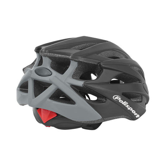Polisport helm Twig mat zwart grijs M 55-58cm easy-lock