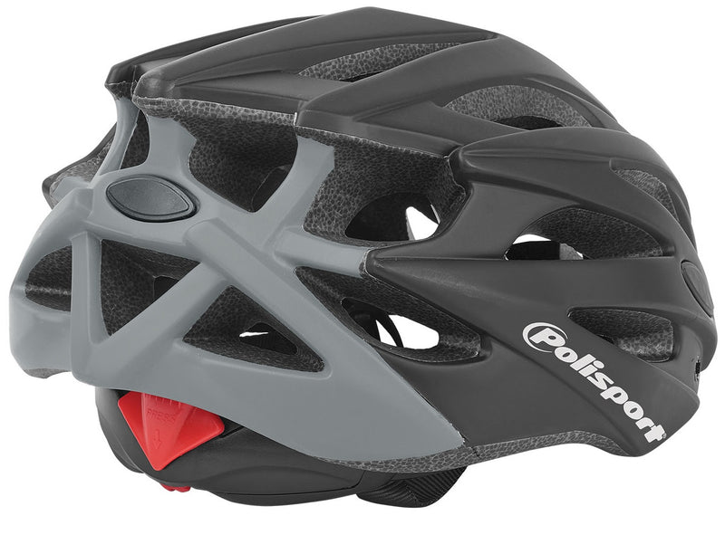 Load image into Gallery viewer, Polisport twig fietshelm l 58-61cm zwart grijs
