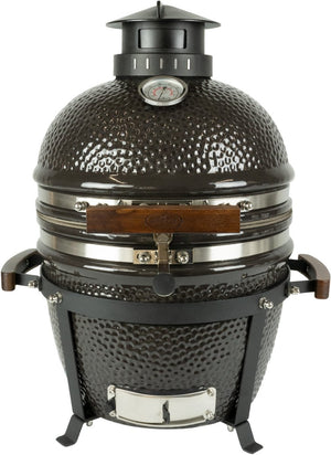 Grizzy grills grizzly grills kamado elite compact – ø33 cm ø13inch – houtskoolbarbecue - kamado - compleet met platesetter en aspook
