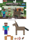 Minecraft steve and donkey figures