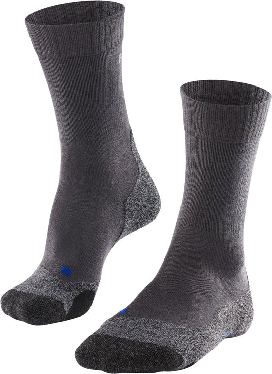 Falke tk2 cool anti-blaar dik lyocell functioneel materiaal wandelsokken dames grijs - maat 41-42