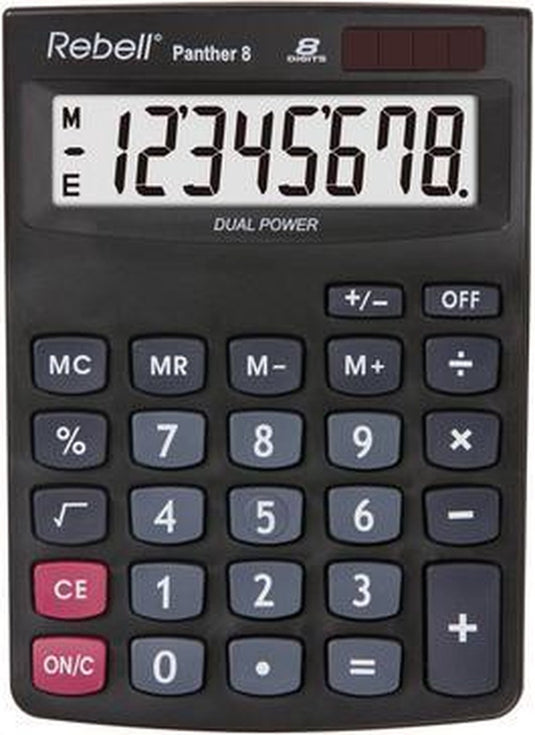 Rebell calculator - panther 8bx - zwart - re-panther8bx