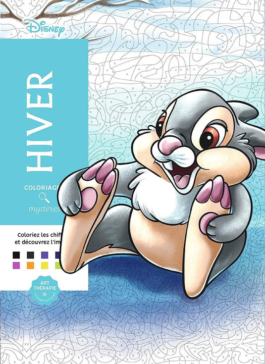 Hachette heroes coloriages mystères disney hiver - - kleuren op nummer kleurboek voor volwassenen