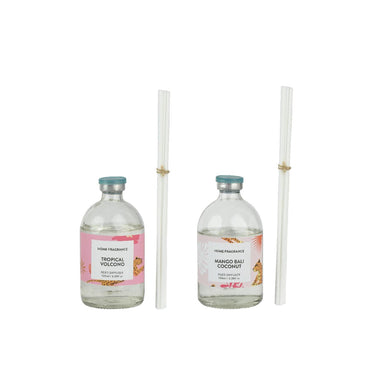 Decoris diffuser glas in koker 100ml ã˜6,5xh18,5cm 2 assorti