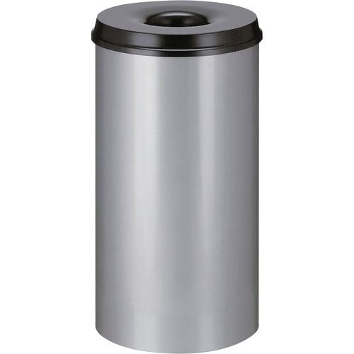 V-part vlamdovende prullenbak vepa bins vb105000 50l aluminium zwart