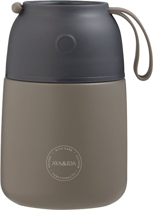 Aya ida aya ida - thermosfles - voedselcontainer - rvs - warmhoud - foodie - 500ml - driftwood