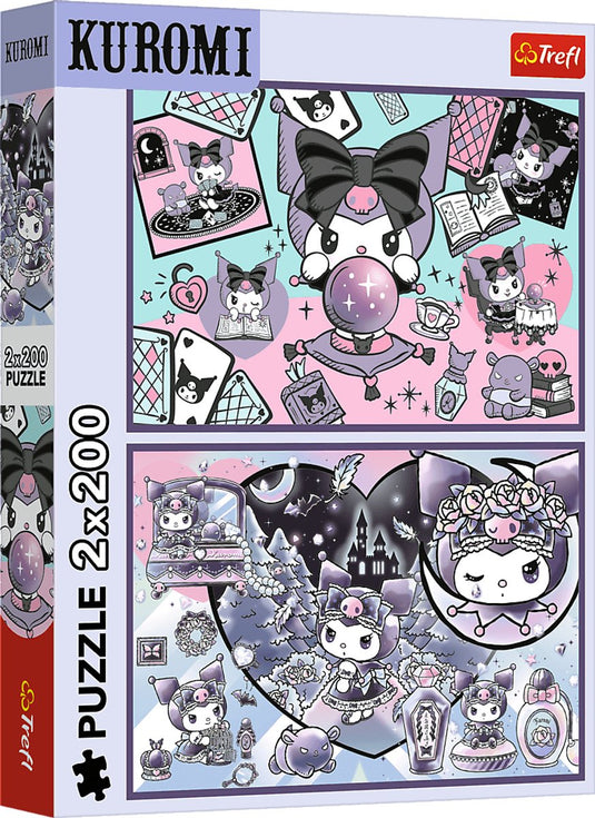 Trefl puzzel kuromi hello kitty - 2x200 stukjes - kleurrijk kinderspeelgoed.