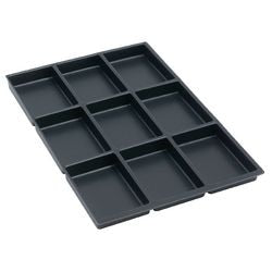 Inzetbakje 9 bisley kunststof 2,2cm 9 vaks