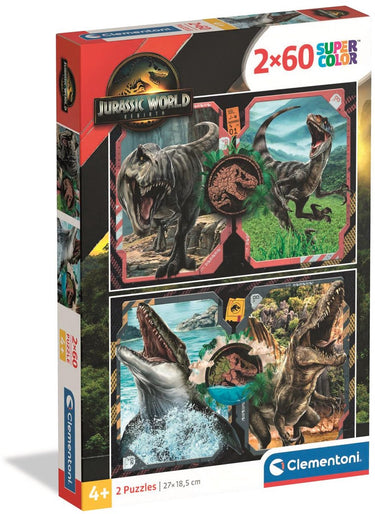 Clementoni puzzel jurassic world, 2x60st.