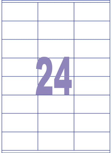 Kangaro etiket - inkjet laser kopieer - 70x36mm - 25 vel - 24 stickers per vel