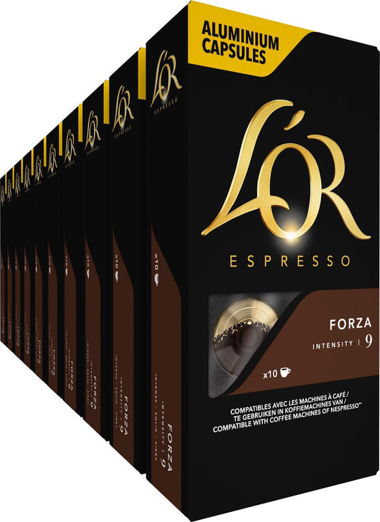 L'or espresso forza koffiecups - intensiteit 9 12 - 10 x 10 capsules