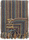 Bloomingville plaid lazzario blauw 160x130cm