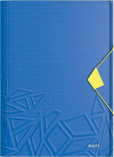 Leitz urban chic pp 3-klepsmap voor 150 vel - map voor a4 documenten - ideaal voor school of studie - blauw