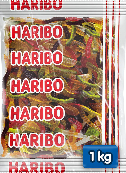 Haribo gloeiwormen - snoep met fruitsmaken - 1kg zak