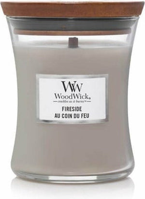 Woodwick geurkaars mini candle - fireside mini candle - 20 branduren - 85gr - 8 cm ø 7 cm
