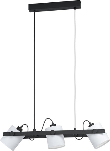 Eglo hornwood 1 hanglamp - e27 - 78 cm - zwart wit