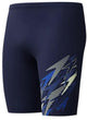 Speedo medley logo jammer heren - strakke zwembroek heren - vormvaste zwembroek mannen - sportzwembroek heren met trekkoord - marine blauw - m