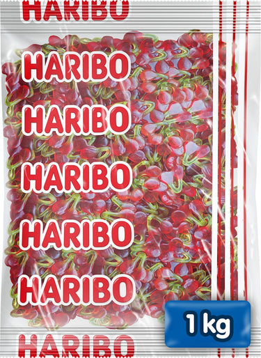 Haribo happy cherries - snoep in kersensmaak - 1kg zak