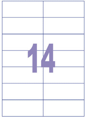 Kangaro etiket - injet laser kopieer - 105x42,4mm - 100 vel - 14 stickers per vel