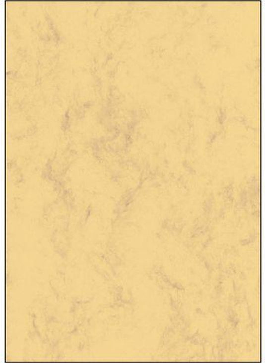 Sigel designpapier - a4 - marmer zandbruin - 200 grams - 50 vel - si-dp553