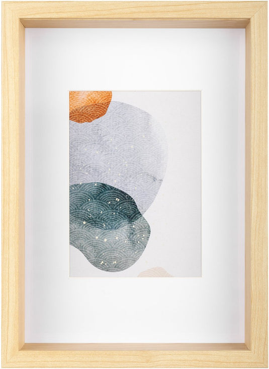 Walther shape - 3d fsc houten lijst - fotoformaat 21x29,7cm - kunstglas - berken