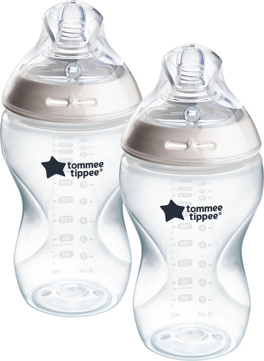 Tommee tippee natural start babyflessen - set van 2 x 340ml baby flessen - medium toevoersnelheid 3m+