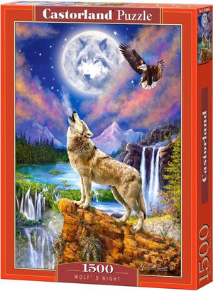 Castorland wolf's night – puzzel – 1.500 stukjes – satijnen afwerking – perfecte pasvorm – europese kwaliteit
