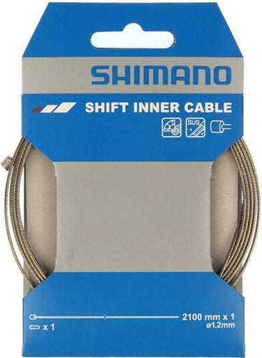 Shimano sus select schakelkabel binnenkabel – 1,2 x 2100 mm – roestvrij staal – inclusief einddop – zilver